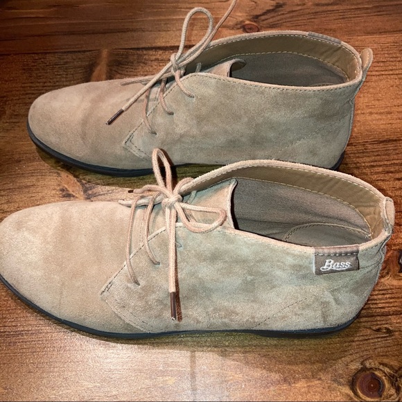 Bass Shoes - Bass Flex Step Camel Leather Ankle Boots